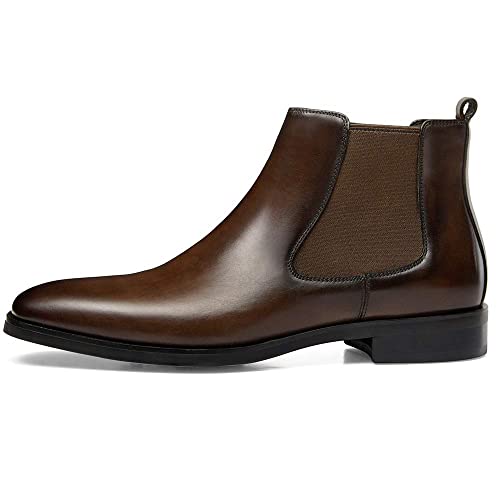 Image of GIFENNSE Mens Chelsea Boots Leather Dress Boots for Men