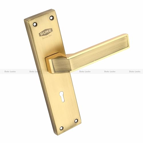 Image of DUKE Mortise Handle Set with Lock |Brass Bolt Body | Premium Handles | MH-1013 BA KY | Antique Brass |Weather-Proof |25-40mm Thickness| Easy Installation