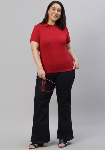 Image of Wear Your Opinion Womens Plus Size Polo Collar Neck T-Shirt Top