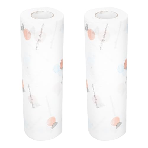Artibetter 2 Rollos de Toallas de Papel Lavables de Tela No Tejida, Paños de Limpieza Multiusos para Cocina y Hogar, Accesorios Prácticos para Limpieza