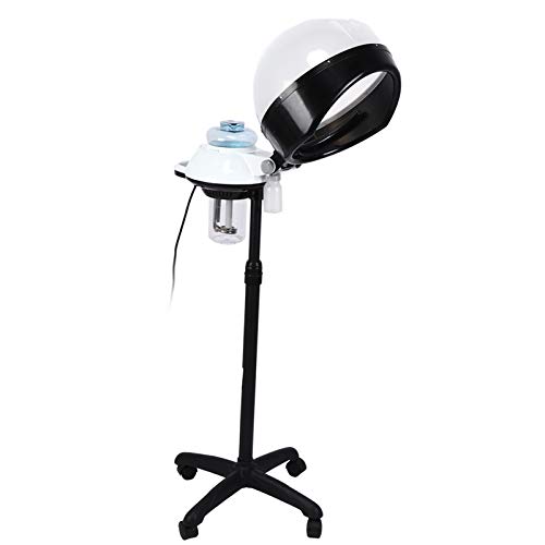 Stand Hair Steamer, 110V Professional Hooded Hair Coloring Perming Conditioning Dryer for Black Hair Adjustable Hair Color Processor Salon Equipment with Wheels for Home Beauty Salon (#2)