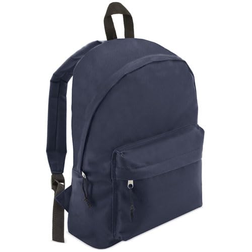 BLUECHOLON Sac à dos pour enfants, garçons, filles, école, petit, sac à dos pour hommes, femmes, 15 l, bleu marine, S
