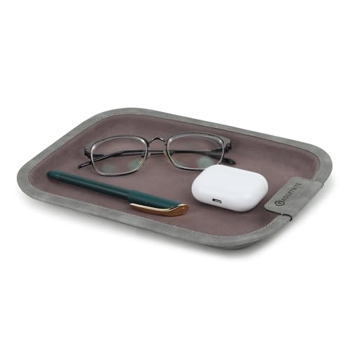 Image of GadgetBite Desk Organiser Office Table Tray for Home Office Organizer Vegan Leather Desktop Tray for Office Home Stationery Pen Pencil Keys Phone Notes Specs Earphone Cable Cord Gadget Accessories