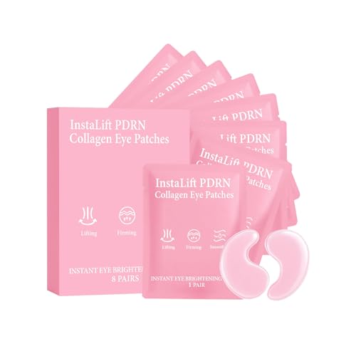 Patchs contour des yeux QPJUVC InstaLift PDRN & Collagène, patchs gel pour les cernes, les poches et les ridules - Masques hydrogel pour les yeux à l'acide hyaluronique et à la niacinamide (1)