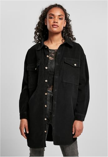Overshirt long en velours côtelé d'une finition irréprochable