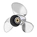 JSPROP 13 1/4 x 17 Stainless Steel Boat Outboard Propeller fit BRP Johnson Evinrude 45 50 55 60 65 70 75 85 88 90 100 110 112 115 120 125 135 HP Engines, 763951, 13 Spline Tooth RH
