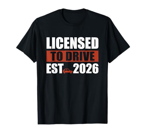 Nuevo Driver 2026 Licenciado para Conducir Niños Licencia Masculina Conductores Camiseta