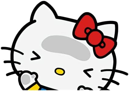 Matomo_Hello Kitty Hitting Glass Funny Vinyl Sticker Auto Car Truck Wall Laptop | Sticker | 5.9"