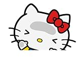 Matomo_Hello Kitty Hitting Glass Funny Vinyl Sticker Auto Car Truck Wall Laptop | Sticker | 5.9"