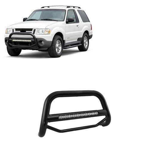 Image of Black Horse MAX Beacon Bull Bar No Skid Plate Black Compatible with 2001-2003 Ford Explorer Sport|2001-2005 Ford Explorer Sport Trac-MAB-FOB2801B