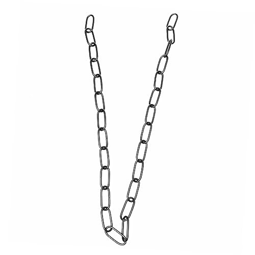 GALPADA Cadena de Hierro de Eslabones para Colgar Lámparas de Techo Negra 4 Mm de Grosor 1 Metro Resistente hasta 20 Kg para Iluminación y Decoración Doméstica
