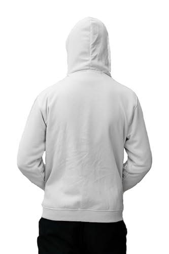 Image of Besick Trendy Solid Cotton Blend Full Balaclava Zipper Hoodie for Men