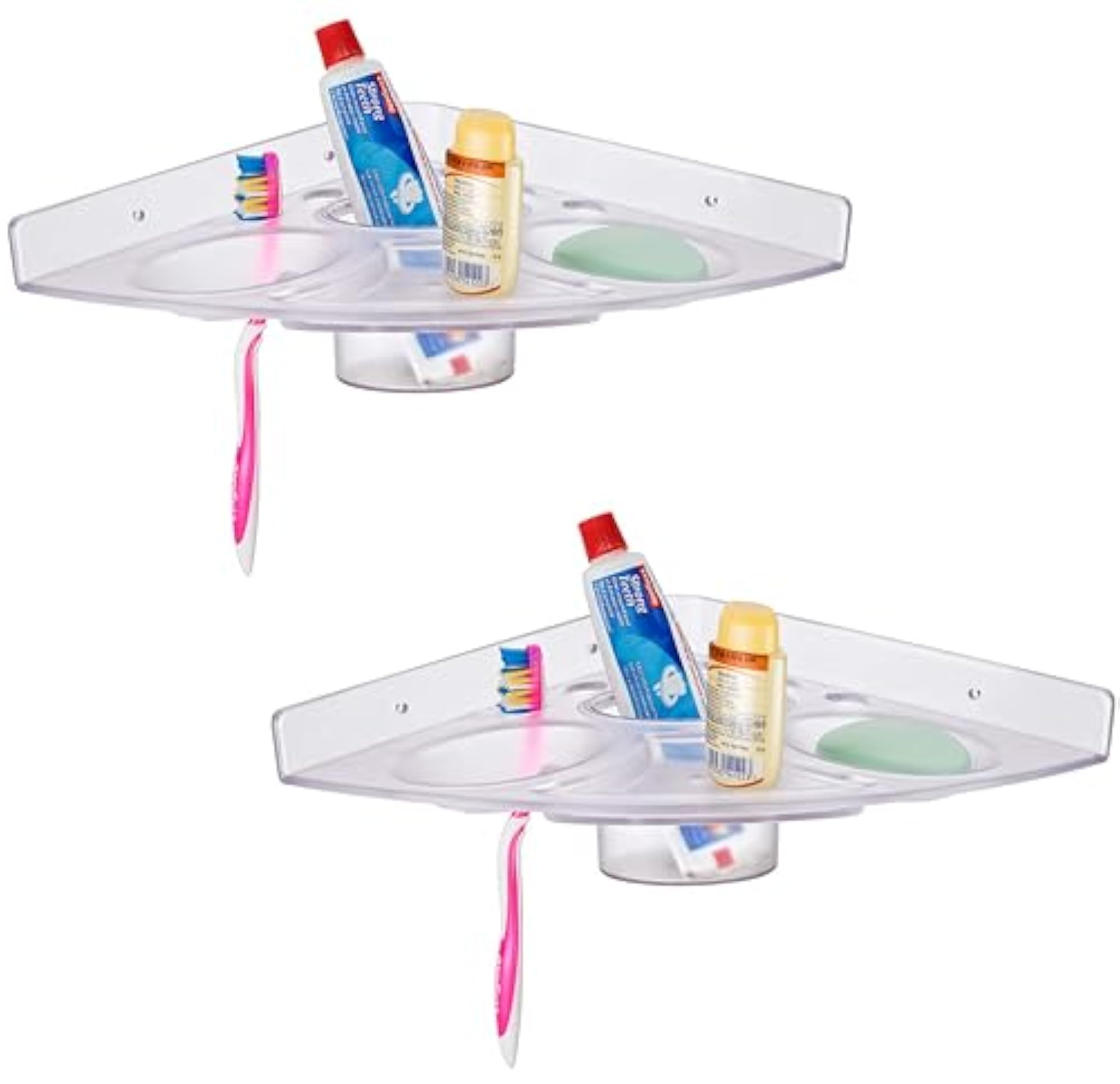 5in1 Plastic Unbreakable Soap Dish with Toothbrush Holder