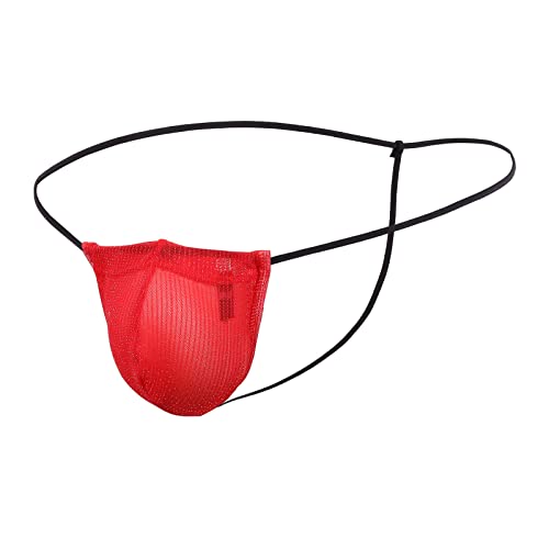 Mens T-Back Thongs Jockstrap Underwear Sexy Low Rise G-String Tankini Briefs Stretch Breathable Lightweight Thongs