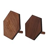 Angoily Expositor de Pendientes de Madera Tablero Hexagonal Perforado, Soporte para Joyas 2 Piezas (8,4 X 7,1 X 0,5 Cm), Organizador Compacto para Exhibición y Almacenamiento en