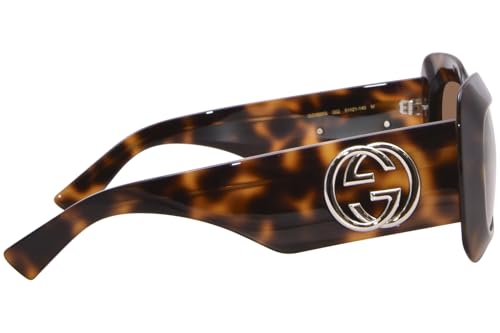 Gucci GG1695S 002 Sunglasses Women's Havana/Silver/Brown Square Shape 51mm3