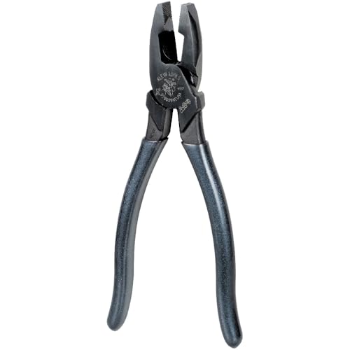 Image of Klein Tools D20009NEUSA 166th Anniversary Lineman's Cutting Pliers, 9-Inch, High-Leverage Made in USA Pliers Cuts ACSR, Screws, Nails, and Hard Wire
