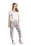 Marolli Kiara Abstract Leopard Print Jogger Pants (L) White/Grey