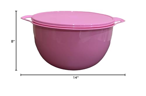 Tazón plástico 10L color rosa con sello hermético miniatura 6