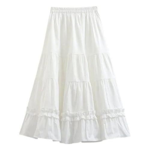 Jupe longue femme été fluide bohème chic et plissée à taille élastique