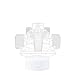 Produktbild WWricotta LED 3D Illuminated Lamp Optical Illusion Desk Night Light with 7 Color Changing(Weiß,L)