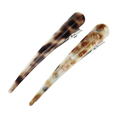 Pinzas de metal para el pelo grandes de pico de pato largas para mujer de 13cm