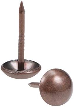 50 Pcs Antique Bronze Upholstery Nails - 14mm Round Head Tacks For Furniture DIY