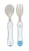 Produktbild Sigikid Kinderbesteck-Set Häschen Semmel Bunny: Gabel & Löffel, rostfreier Edelstahl, ABS-Griff, babygerechte, abgerundete Form, Babys und Kinder ab Beikostalter, Art.-Nr. 25281, hellblau, 14x5x1 cm