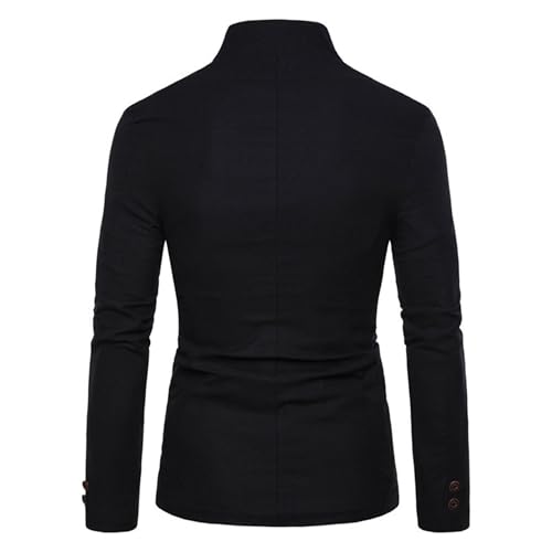 Men's Solid Color Slim Fit Blazer Casual Business Banquet Suit Jacket Multi Button Wedding Social Sport Coat4