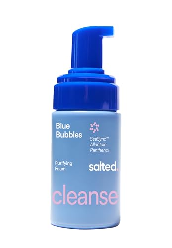 salted. Blue Bubbles | Purifying Foam Cleanser | 100 ml | Porentiefe Reinigung & frisches Hautgefühl | Entfernt Make-up & Talg ohne auszutrocknen | Mit SeaSync Mikroalgenkomplex Allantoin Panthenol