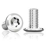 Lurendal 60 Stück M4 Schrauben Flachkopfschrauben M4x12 mm Edelstahl A2 V2A, Torx Schrauben Gewindeschrauben Vollgewinde, Möbelschrauben für Montage Wartung