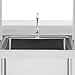 Stainless Steel Floor Mop Sink, Freestanding Mop Sink with Faucet and Cleaning Tool Rack, Commercial Floor Sinks Utility Mop Basin for Laundry, Kitchen, Garage, Restaurant 23.6 × 23.6 × 69inch