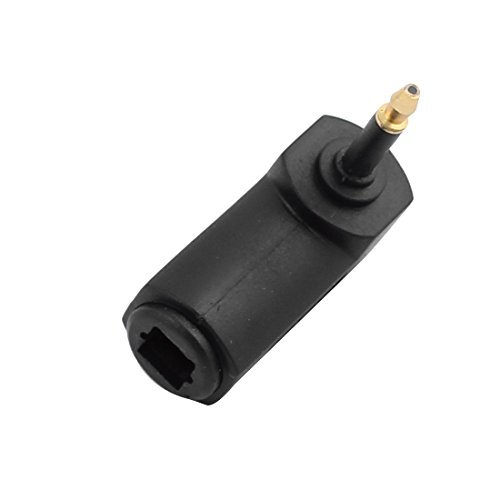 Echocart-90-Degree-35mm-Fiber-Optic-Digital-Audio-Connector-Adapter-Plug-Black