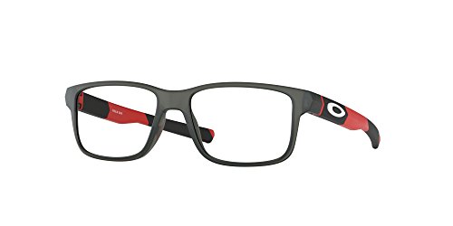 Oakley Youth Unisex Kids OY8007 Field Day Square Prescription Eyewear Frames, Satin Grey Smoke/Demo Lens, 50 mm