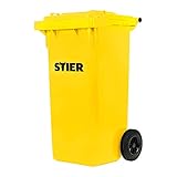 tonnenbox mülleimer LANGLEBIG: Der STIER Müllgroßbehälter mit einem Fassungsvermögen von 120 Litern, besteht aus schlagzähem, UV-stabilisiertem, kälte- und chemikalienbeständigem Kunststoff.