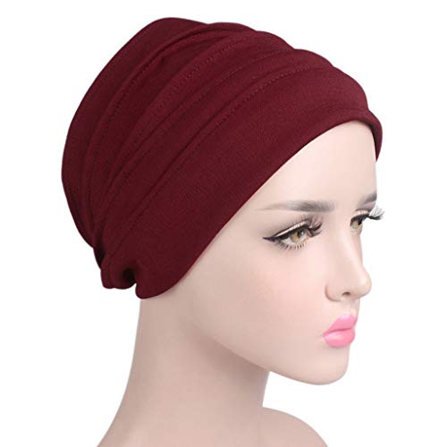 angwang Touca unissex de algodão para dormir com câncer, turbante muçulmano, chapéu de quimioterapia