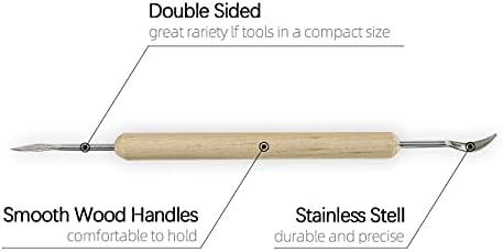 Augernis Pottery Sculpting Tools 32PCS Ceramic Clay Carving Tools Set for Beginners Expert Art Crafts Kid's After School Pottery Classes Club Children Students