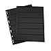MUDOR Stamp Pages for Stamp Album Binder, 10 Sheet (20 Page) 6 Rows Pages for Stamp Collectors, Professional Pack (6 Rows)