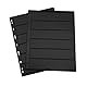 MUROAD Stempelseiten für Briefmarkenalbum Binder, 10 Blatt 6S Seiten für Stempelseiten Sammler, Profi-Packung (6 Reihen)