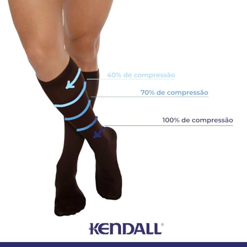 Meia Kendall 3/4 Masculina Alta Compressão 1532 Preto - G