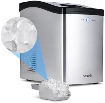 Newair Nugget Ice Maker, Sonic Speed Countertop Crunchy Ice Pelle...