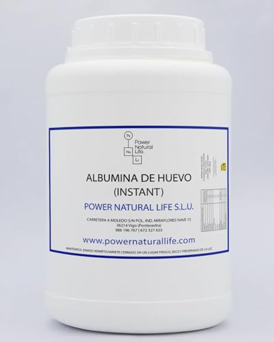 Albúmina de Huevo en Polvo 500 g Power Natural Life | Proteína Pura de Clara de Huevo | Ideal para Repostería