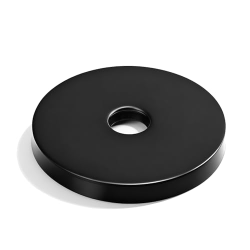 Sissatthai Black Shower Arm Flange Cover Plate 4 Inch Outer Diameter, Round Plumbing Cover Plates Shower Head Escutcheon Plate Ring Pipe Wall Covers Plates