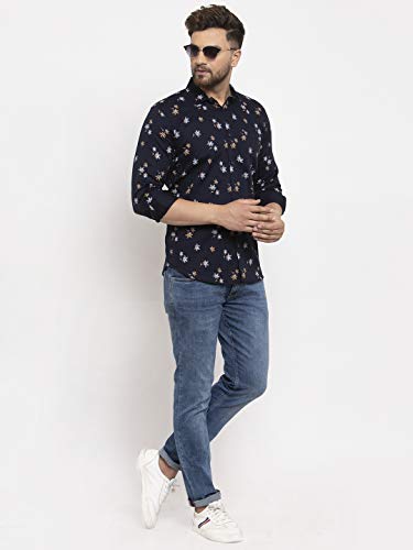 Image of Men's Cottonblend Printed Shirt White