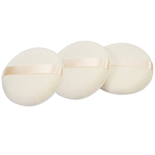 Joly Pure Cotton Powder Puff for Face Makeup or Skin Care 3.15 Inch (3 Pieces, Pink)