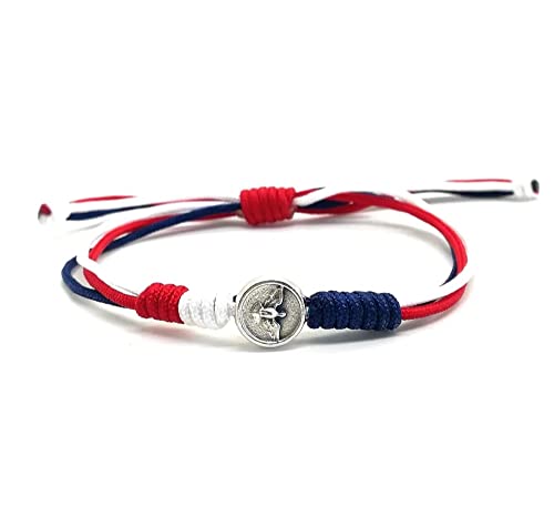 Country Flag Colors Catholic Saint Medal Bracelet Mens Womens Kids Patriotic Religious Gift #TOP2