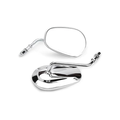 Rétroviseur embout guidon universel 8mm pour modification de moto couleur blanche