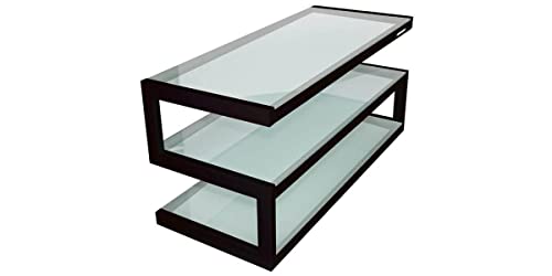 NorStone Esse Noir Brillant/Verre Dépoli - Meuble TV