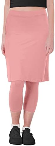 Aurgelmir Women's Tennis Golf Skirt with Leggings Workout Skirted Legging Athletic Skorts with Pockets for Hiking Golf Pink