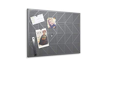 Umbra Trigon Metal, Geometric Accessory, Charcoal Wall Mounted Bulletin, Magnetic, Message Board, 2 pounds